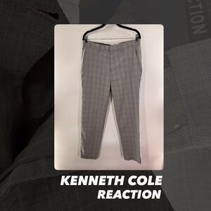 EUC Kenneth Cole Reaction Stretch Plaid Dress Pants
